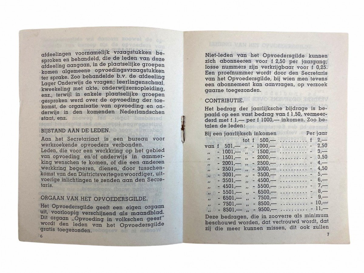 Original WWII Dutch NSB Opvoedersgilde booklet — image 5