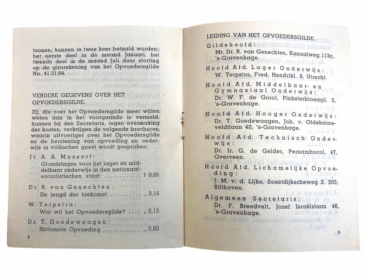 Original WWII Dutch NSB Opvoedersgilde booklet — image 6