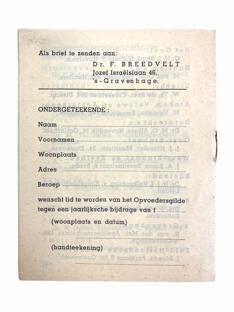 Original WWII Dutch NSB Opvoedersgilde booklet — image 8