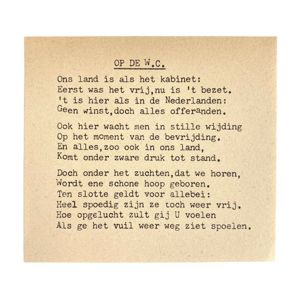 Original WWII Dutch resistance mockery poem