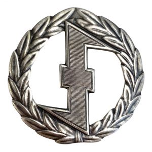 Original WWII Dutch NSB W.A. Sport badge in silver