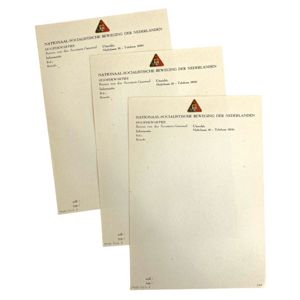 Original WWII Dutch NSB unissued document