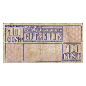 Original WWII Dutch 'Durchgangslager' Westerbork banknote