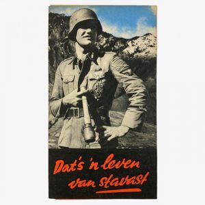 Original WWII Dutch Waffen-SS volunteer recruitment leaflet/poster