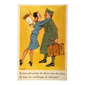Original Pré 1940 Dutch army post card