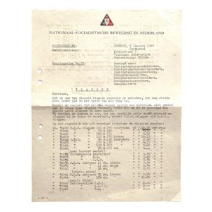Original WWII Dutch NSB propaganda document NSB Flags