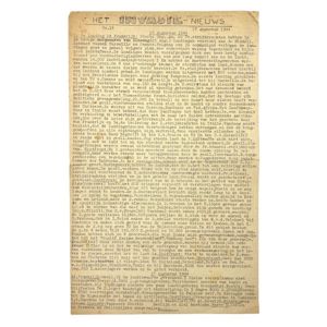 Original WWII Dutch resistance newspaper – Het Invasie nieuws