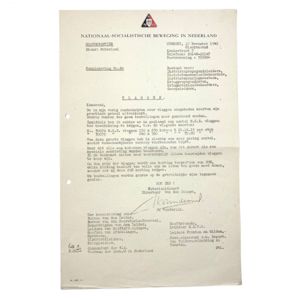 Original WWII Dutch NSB propaganda document NSB Flags