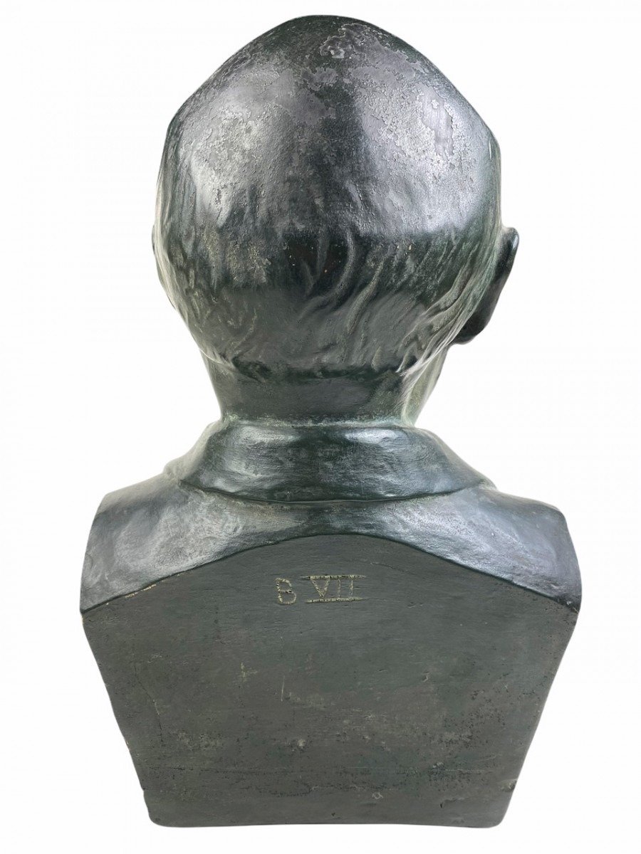 Original WWII Belgian collaboration August Borms bust — image 10