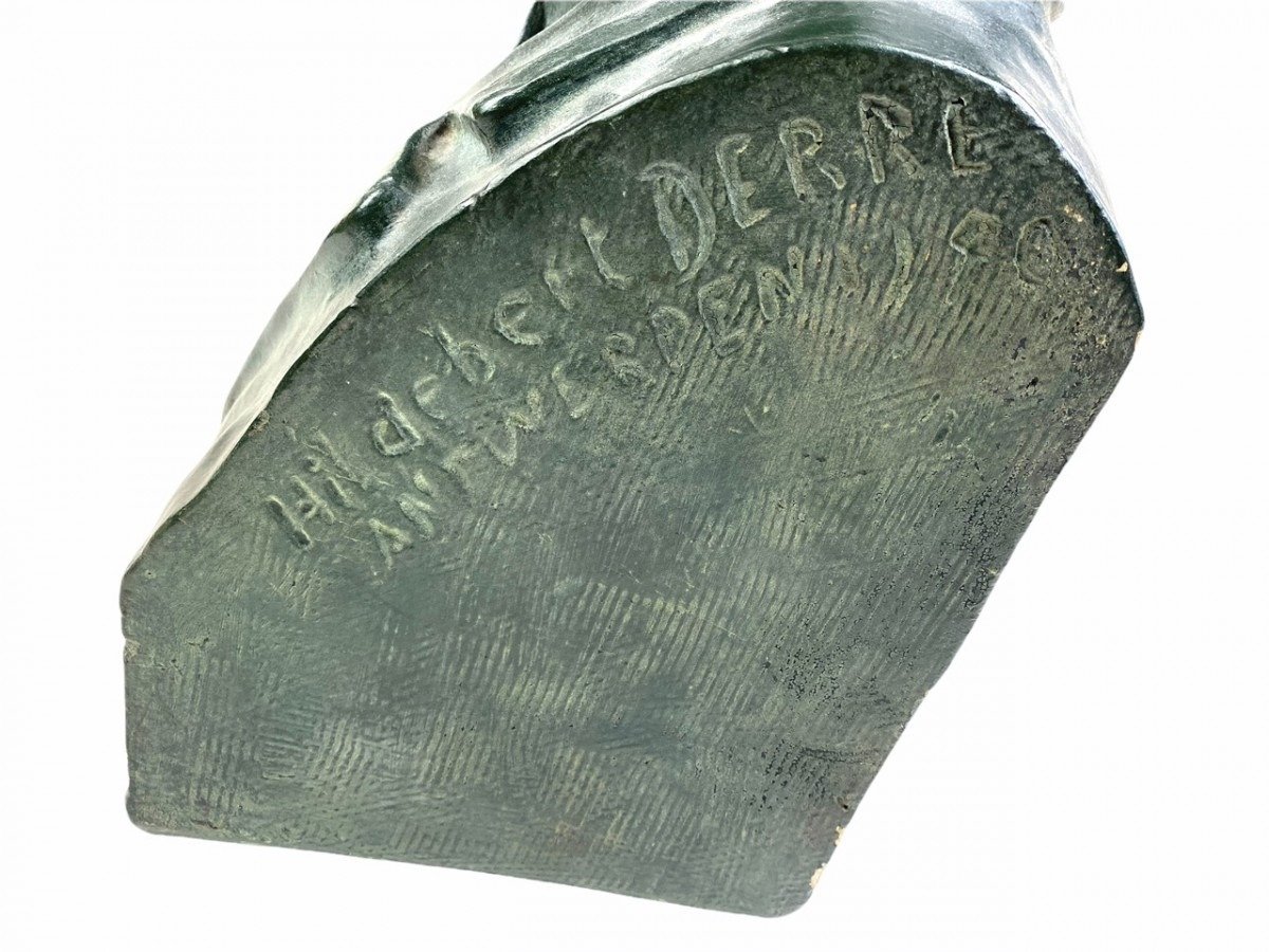 Original WWII Belgian collaboration August Borms bust — image 5