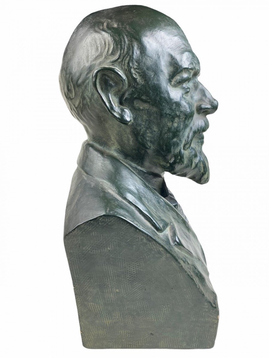 Original WWII Belgian collaboration August Borms bust — image 8