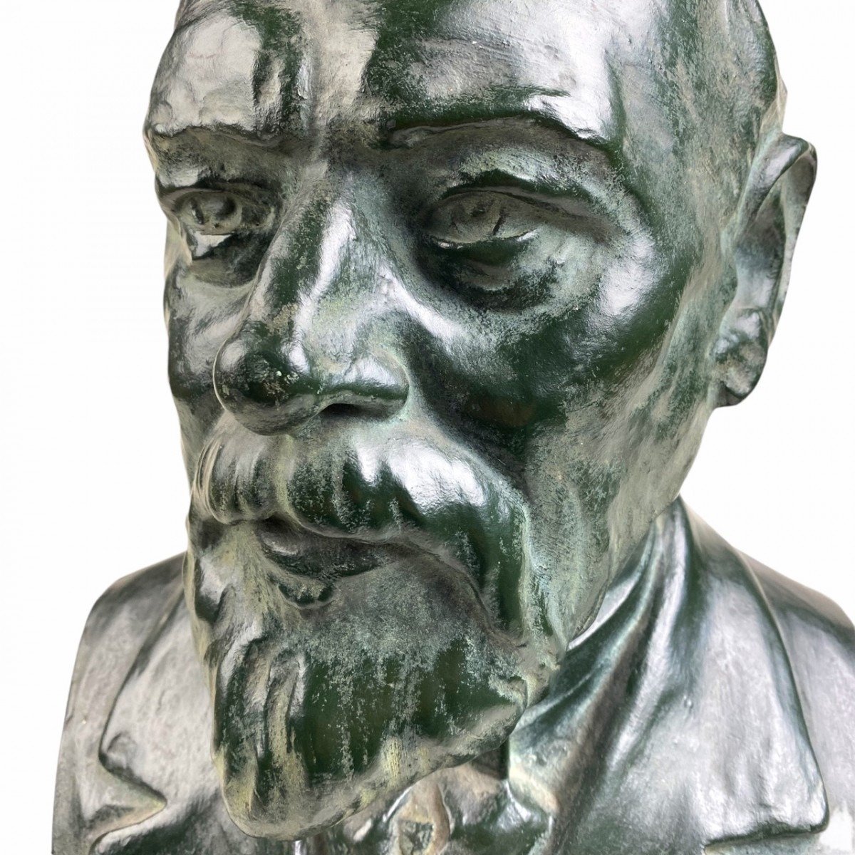 Original WWII Belgian collaboration August Borms bust — image 9