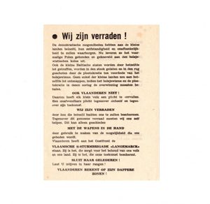 Original WWII Flemish SS-Sturmbrigade Langemarck recruitment flyer