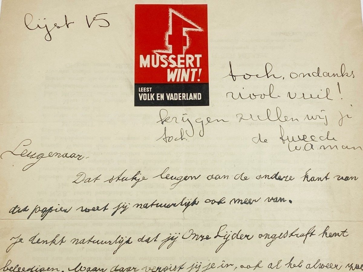 Original WWII Dutch NSB letter — image 3