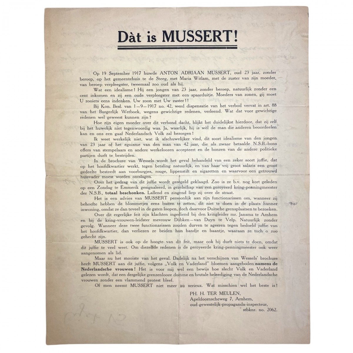 Original WWII Dutch NSB letter — image 6