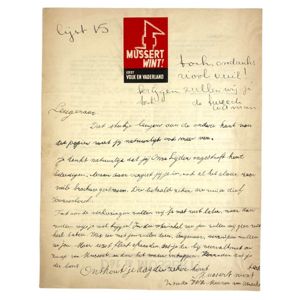 Original WWII Dutch NSB letter