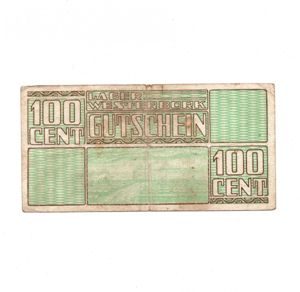Original WWII Dutch 'Durchgangslager' Westerbork banknote