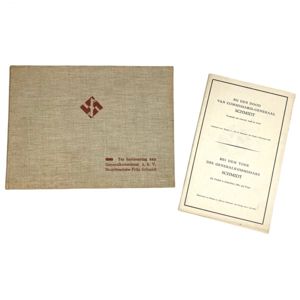 Original WWII Dutch NSB remembrance book – Fritz Schmidt