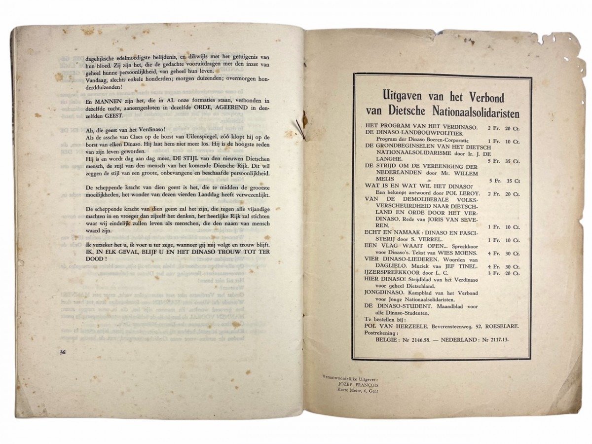 Originele WWII Belgian Verdinaso brochure – Een leider verovert zijn volk — image 12