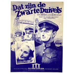 Original Dutch Marines sheet music 'Dat zijn de Zwarte Duivels …