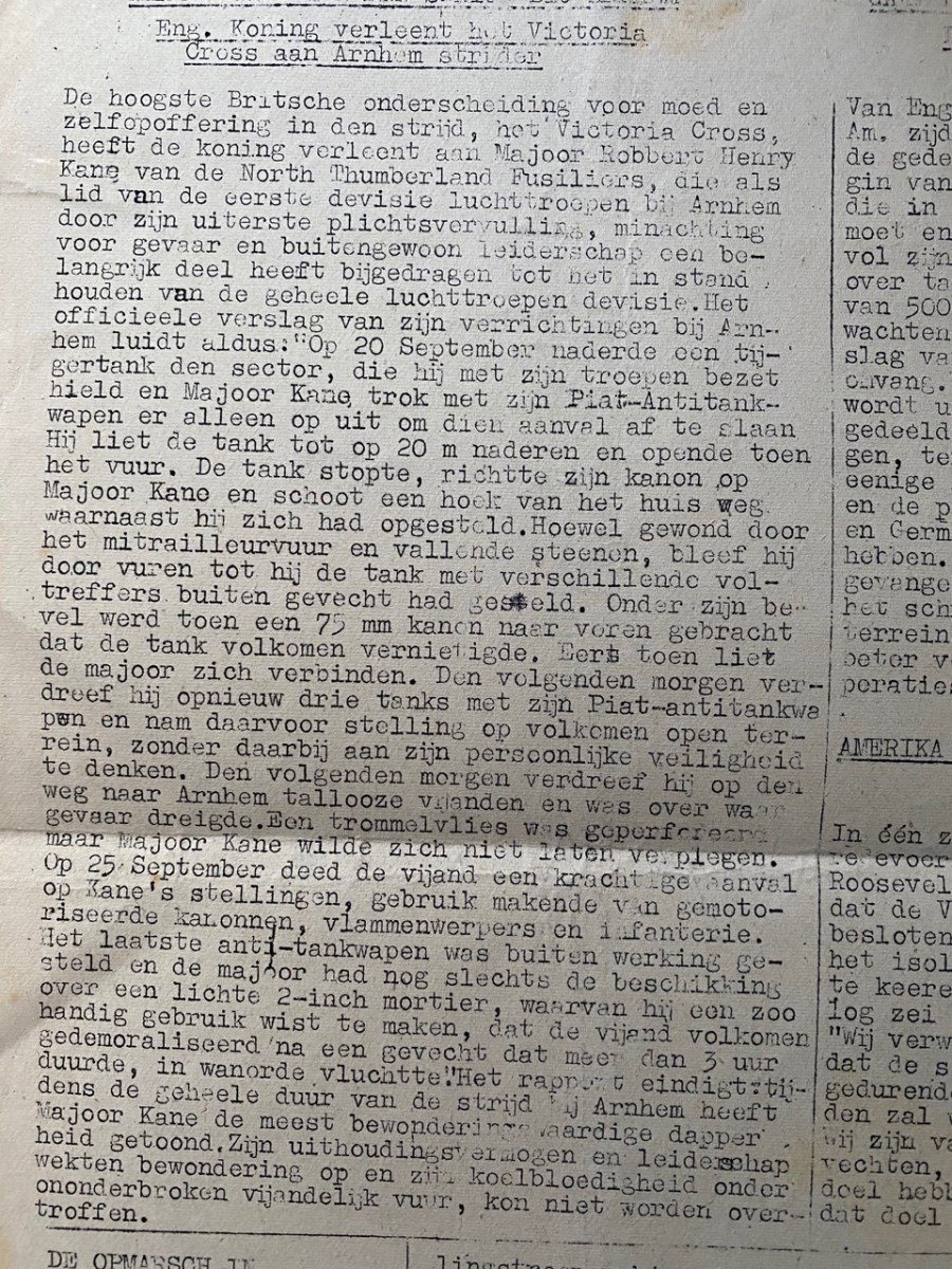 Original WWII Dutch resistance 'Radio Oranje' newspaper – Walcheren/Vlissingen/Hürtgen news — image 4
