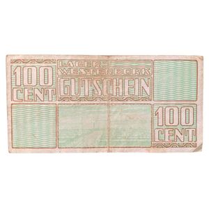 Original WWII Dutch 'Durchgangslager' Westerbork banknote