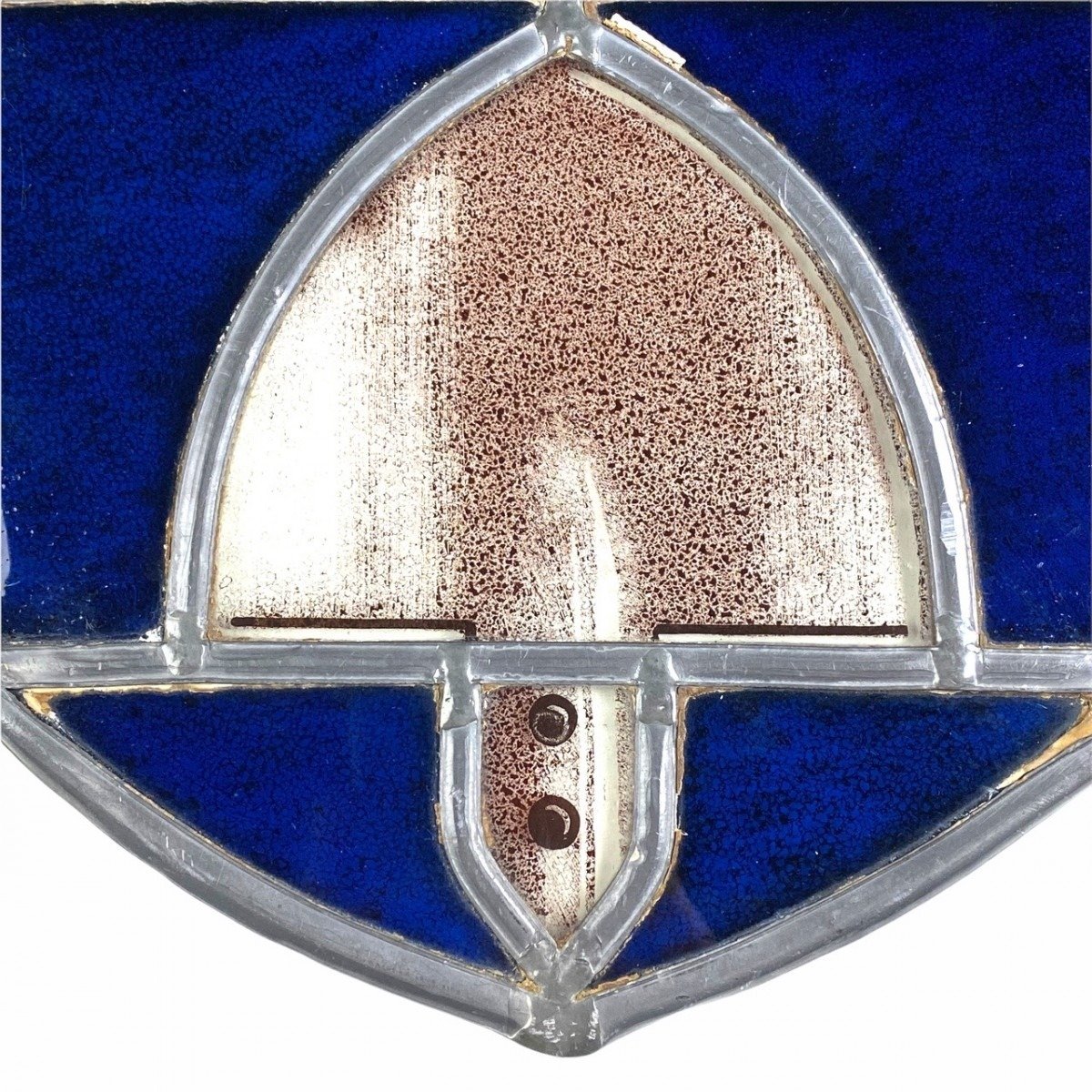 Original WWII Vrijwillige Arbeidsdienst voor Vlaanderen stained glass window hanger — image 3