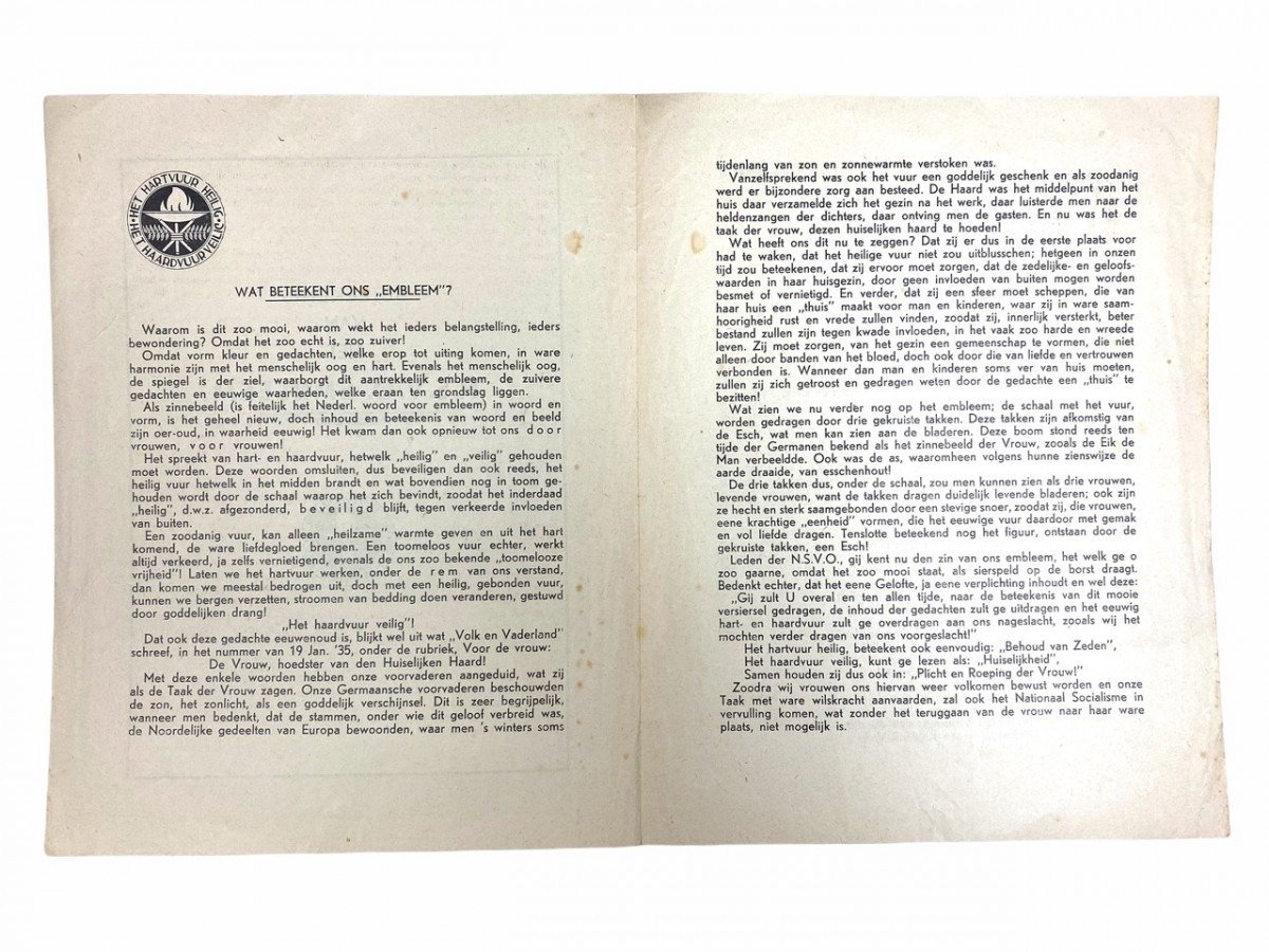 Original WWII Dutch NSVO booklet – Beteekenis van het NSVO embleem — image 3