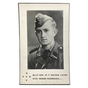 Original WWII Flemish Waffen-SS death card – Julius Geurts