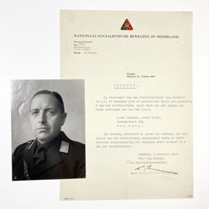Original WWII Dutch NSB photo and hand signed letter Carolus …