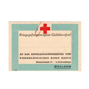 Original WWII Dutch Red Cross POW package receipt