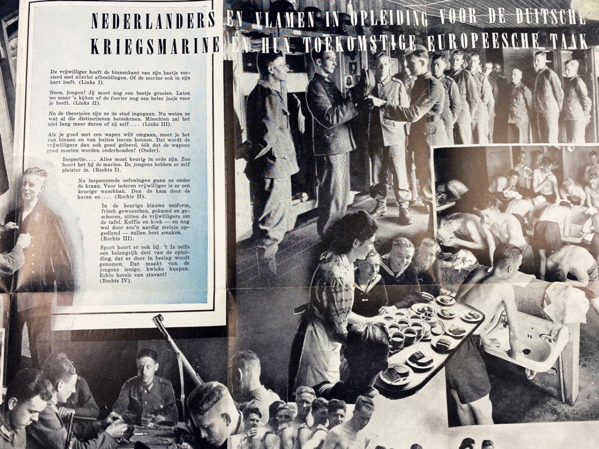 Original WWII Dutch Kriegsmarine volunteer flyer/poster — image 2