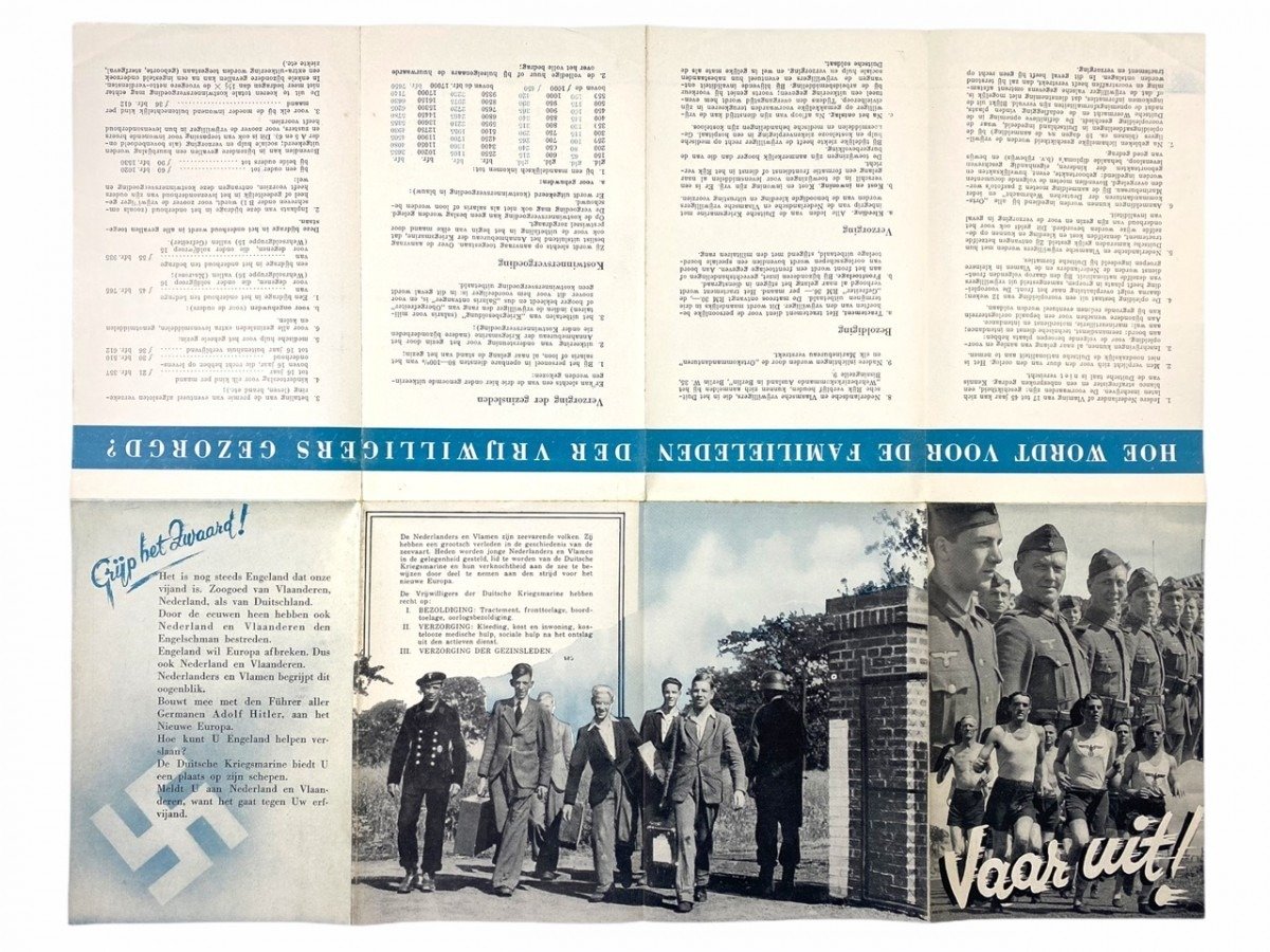 Original WWII Dutch Kriegsmarine volunteer flyer/poster — image 4