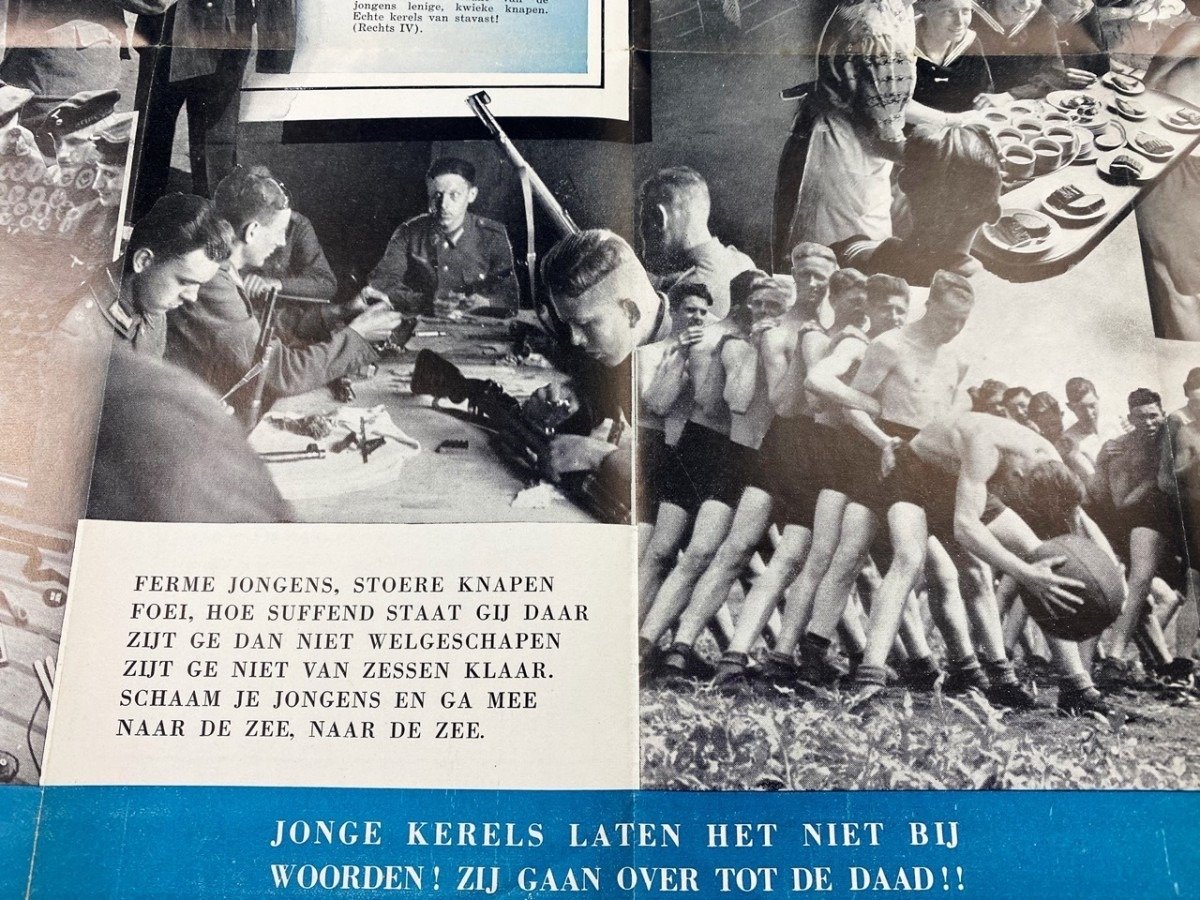 Original WWII Dutch Kriegsmarine volunteer flyer/poster — image 6