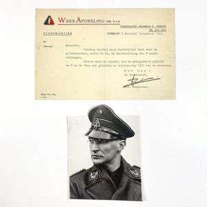 Original WWII Dutch NSB portrait photo and document Arie Zondervan