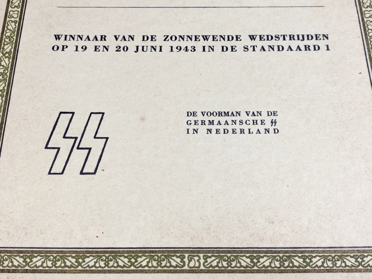 Original WWII Dutch Germaansche SS citation — image 4
