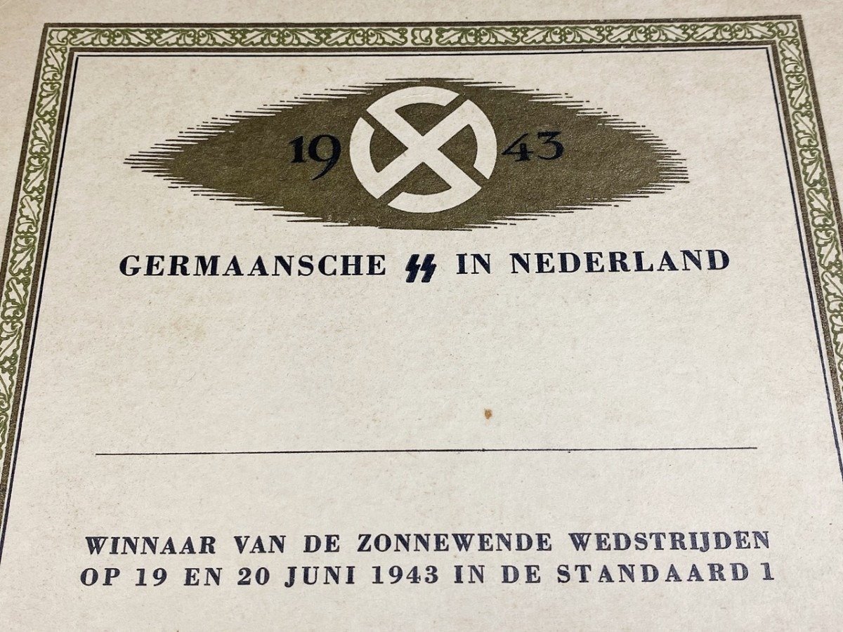 Original WWII Dutch Germaansche SS citation — image 6