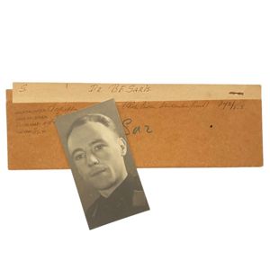 Original WWII Dutch Studentenfront portrait photo – B.F. Saris