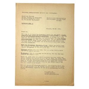 Original WWII Dutch NSB document – Peddling tour to Bilthoven