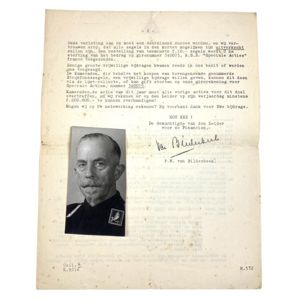 Original WWII Dutch NSB hand signed letter and photo – …