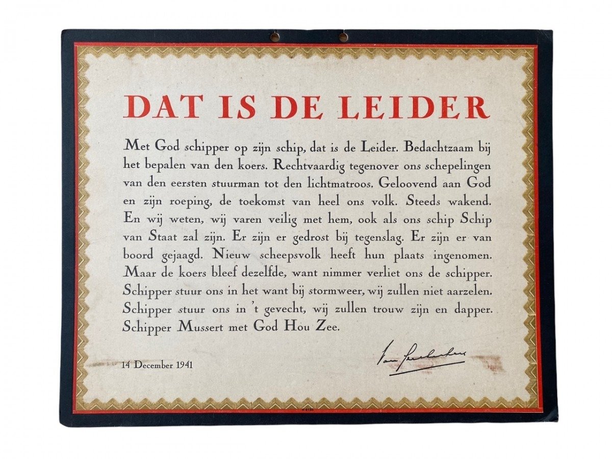 Original WWII Dutch NSB set Cornelis van Geelkerken — image 2