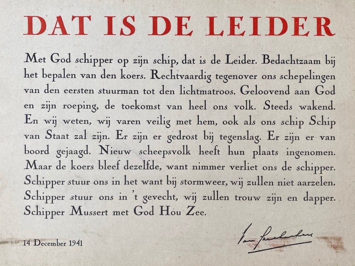 Original WWII Dutch NSB set Cornelis van Geelkerken — image 3