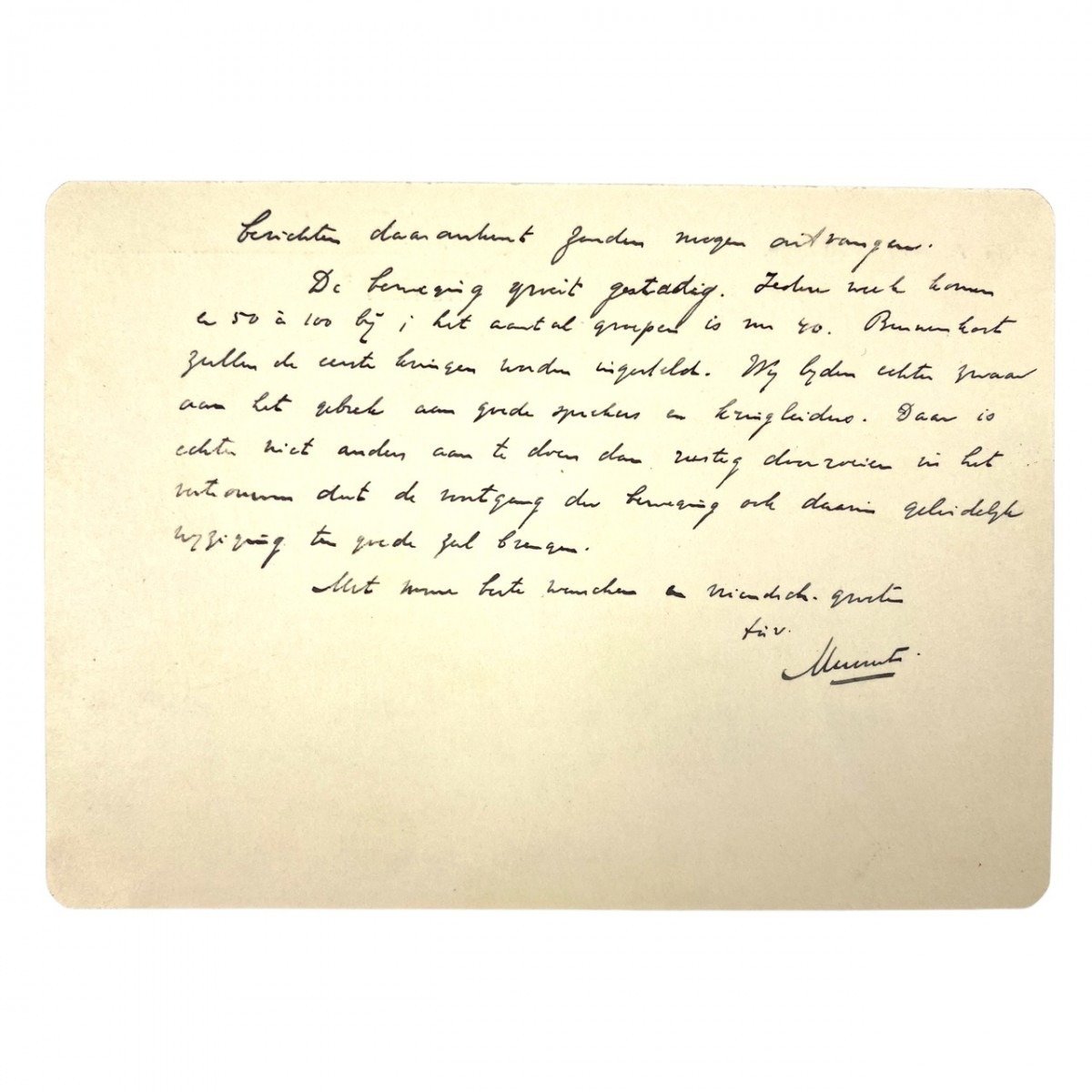 Original WWII Dutch NSB letter Anton Mussert — image 2