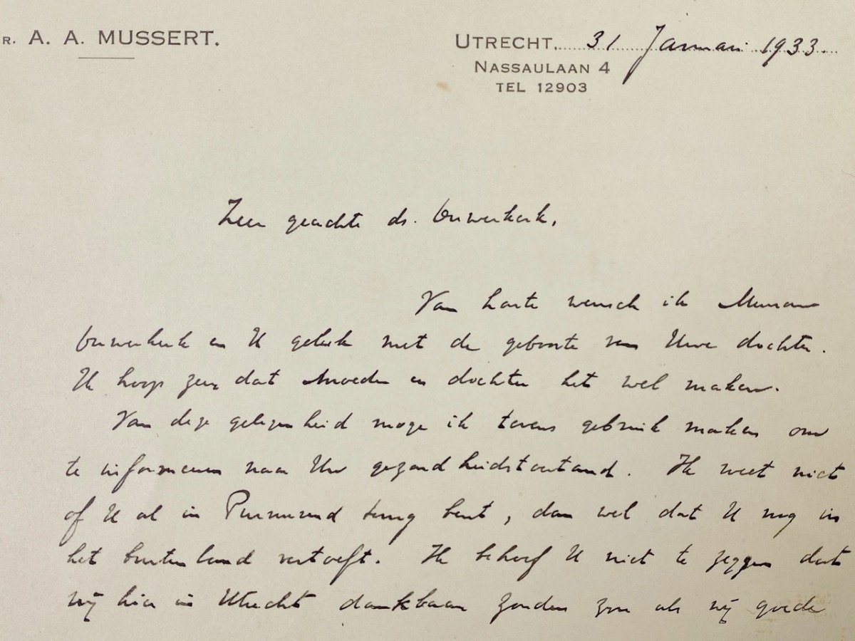 Original WWII Dutch NSB letter Anton Mussert — image 3