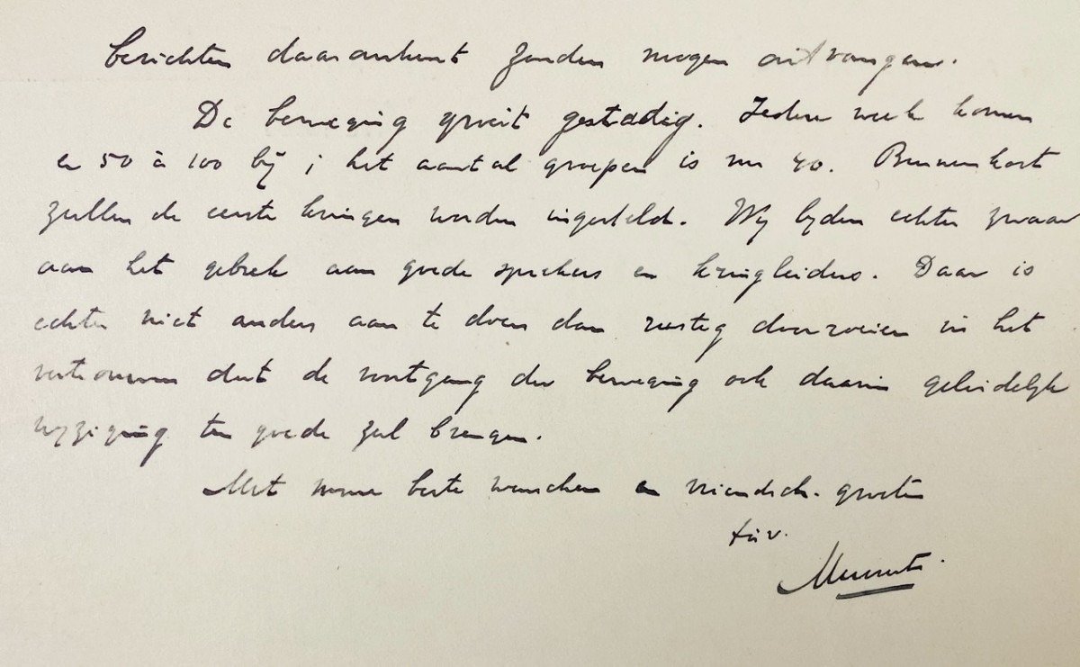 Original WWII Dutch NSB letter Anton Mussert — image 4