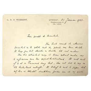 Original WWII Dutch NSB letter Anton Mussert