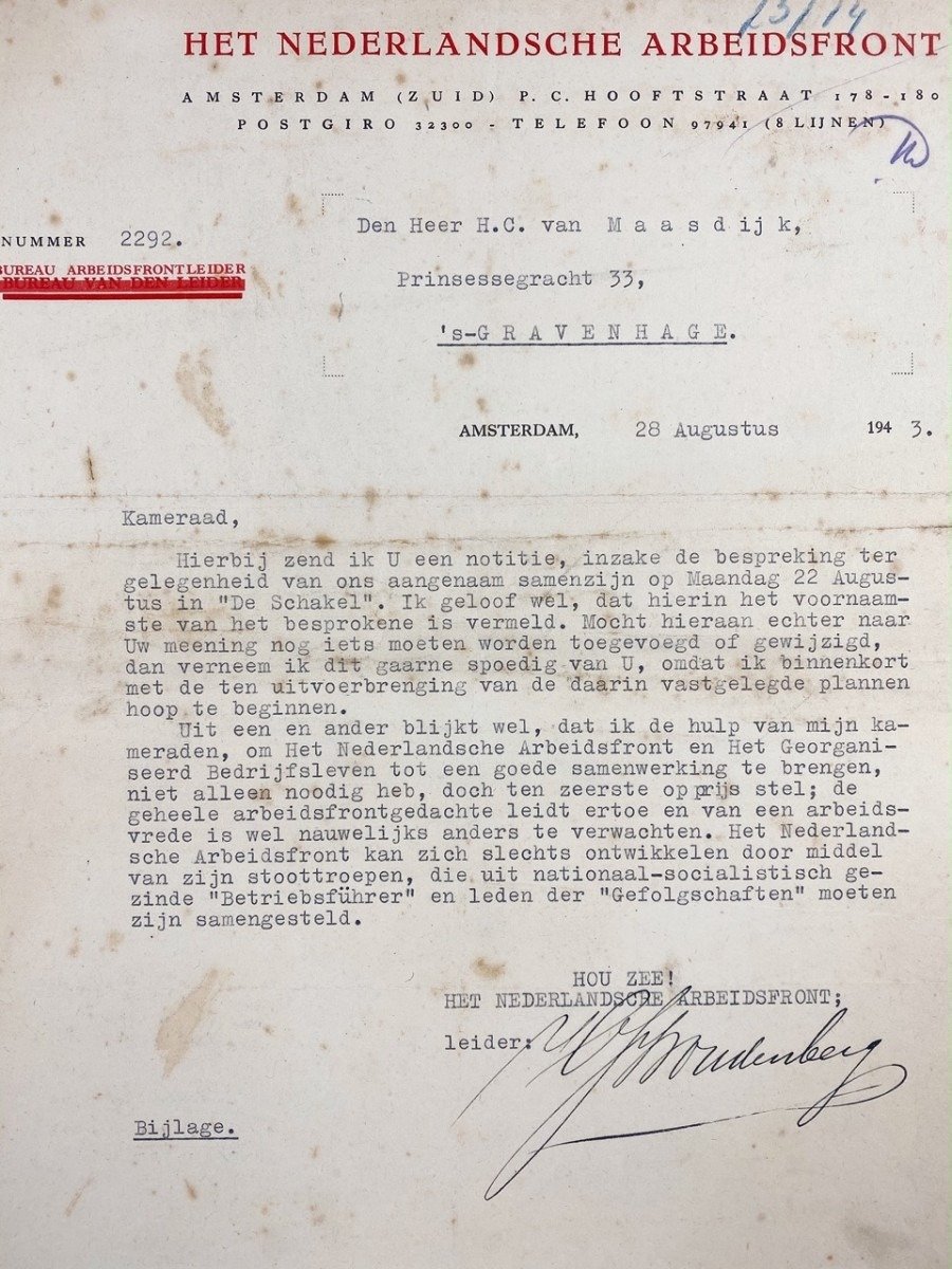 Original WWII Dutch NAF photo with letter signed Woudenberg — image 5