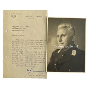 Original WWII Dutch NSB photo and signed letter Robert van …
