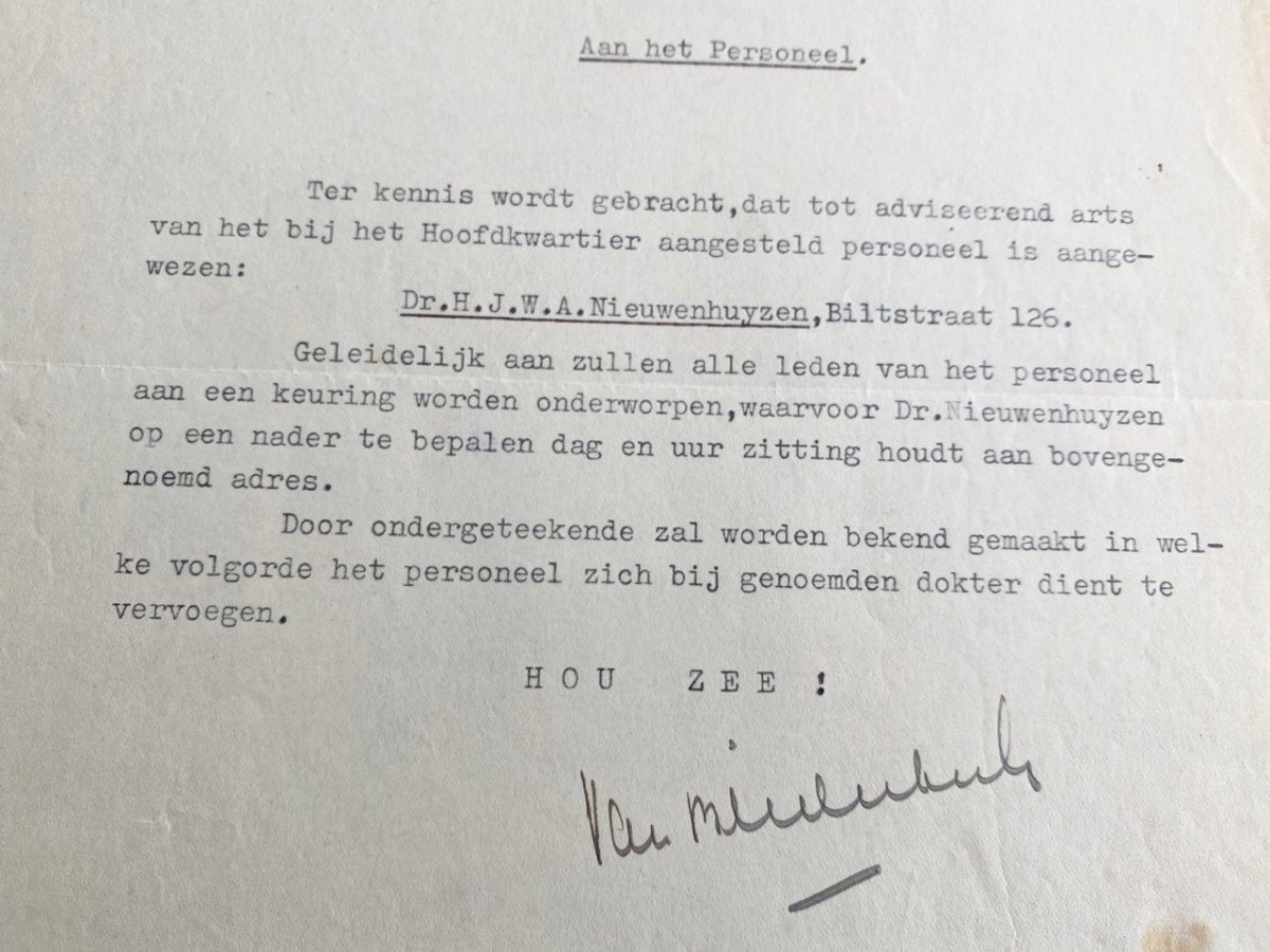 Original WWII Dutch NSB headquarters document signed by Bilderbeek — image 3