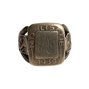 Original Pré 1940 Dutch army mobilization ring